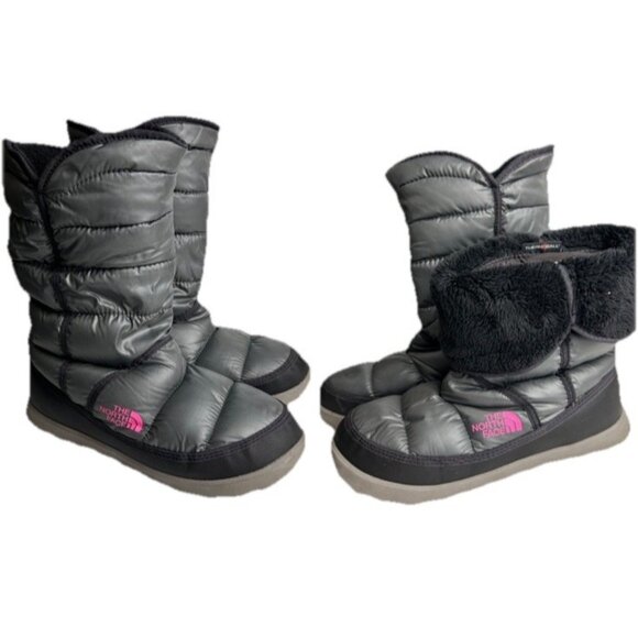 The North Face Shoes - North Face Amore II Womens US 8 Black Grey Winter Snow Boot Insulated Thermoball